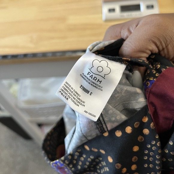 NEW Farm Rio Women Maxi‎ Jumpsuit Medium Black Hearts Deep V Whimsigoth Dark - Picture 10 of 16